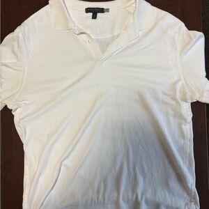 Banana Republic White Polo Shirt Soft Cotton Blend Versatile